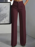 Draped Wide-Leg Trousers