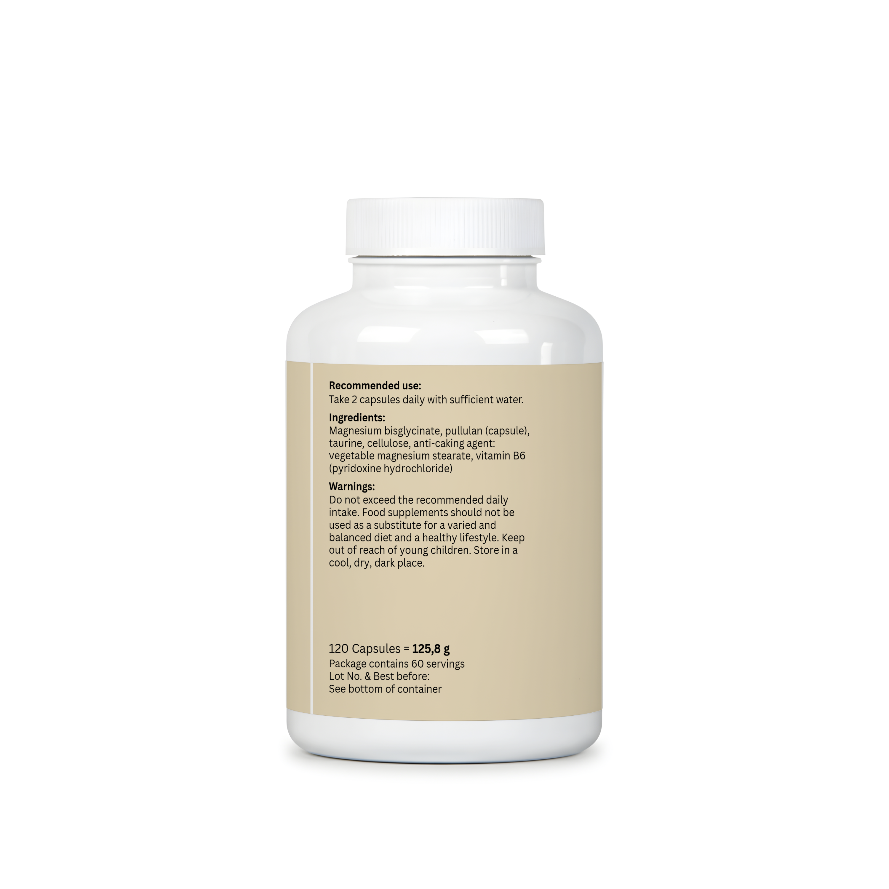 Magnesium Glycinate — Sleep & Recovery- 120 Capsules